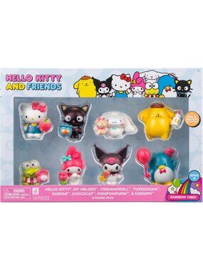 Rainbow Vibes Party 2” Figure 8-Pack with Removable Accessories for Ages 6